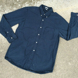 Old Navy Men's VTG Plaid Blue Button Down Shirt​​​​​​​
